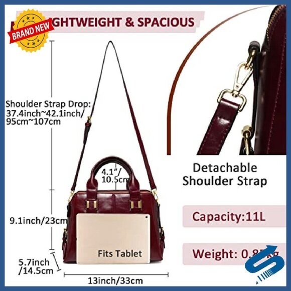 Cream Faux Leather Triple Compartment Tote Bag This cream  Faux Leather Satchel Tote with Triple Compartments & Adjustable Strap